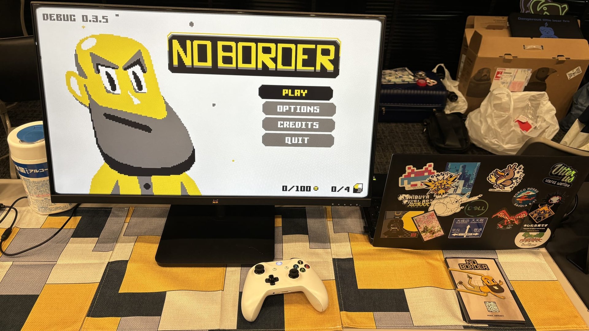 ピクセルアートのかわいいおじさんを操作する2Dアクションパズルゲーム『No Border』ブースレポート【TOKYO SANDBOX 2024】 feature image