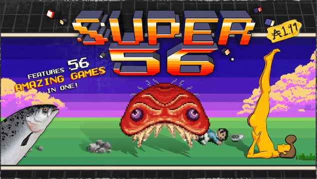 指先ひとつでハイスコア！ 56種類のミニゲームを1ボタンでクリアしよう『SUPER 56』