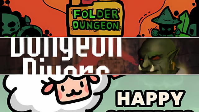 どこまでも深いフォルダー階層の迷宮に挑め！ 『Folder Dungeon』や『Dungeon Divers』『Happy Sheepies』