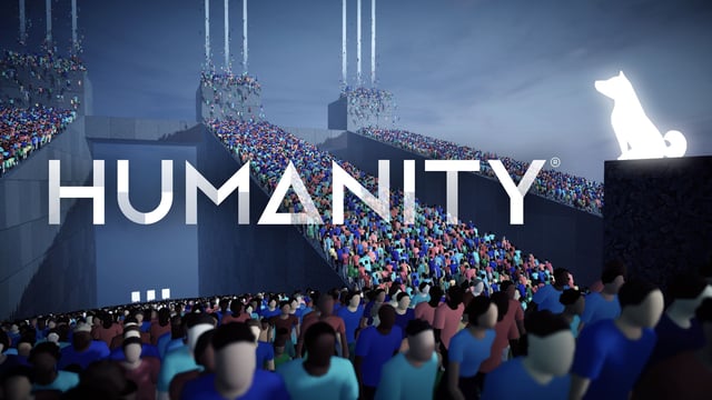 白く輝く犬となって群衆を導くパズルゲーム『HUMANITY』