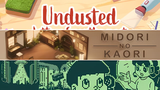 思い出の品々を清掃して追憶にふけるパズルゲーム『Undusted: Letters from the Past』や『Midori no Kaori』『奇天烈相談ダイヤル』