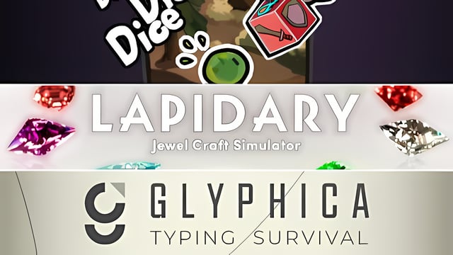 すべてがサイコロで決まる！ 見た目もサイコロ型のRPG『Dice Dice Dice: A Roll Playing Game』や『LAPIDARY: Jewel Craft Simulator』『Glyphica: Typing Survival』